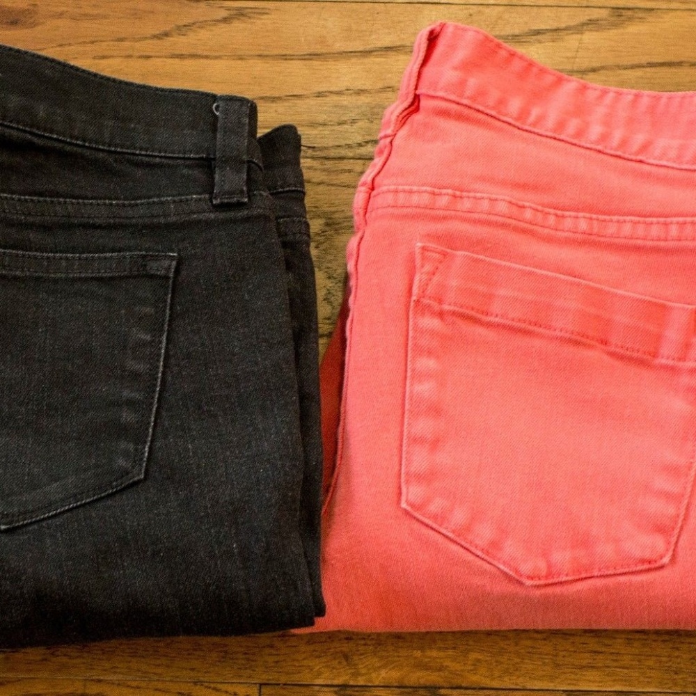 LOT-OF-2-J-CREW-JEANS-TOOTHPICK / MATCHSTICK S 25